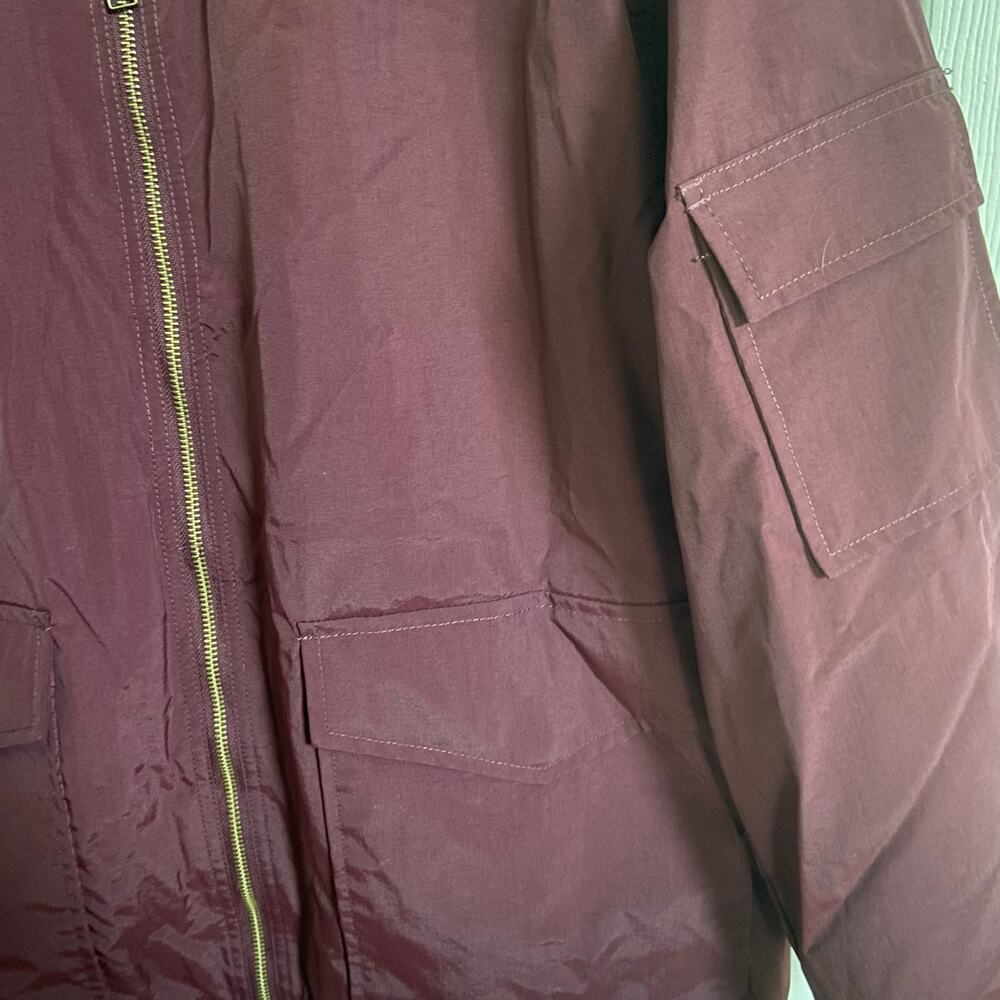 a.n.a Midweight Sherpa Lined Bomber Jacket in Port Wine, Sz S -- NWT - Picture 8 of 11